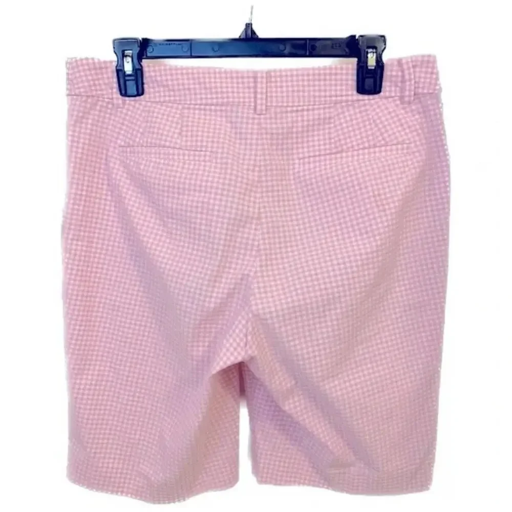 Talbots Perfect Shorts - Bermuda Length - Pink White Checks Gingham - Size 10‎